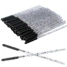 50支迷你一次性细长睫毛膏刷 微型睫毛刷 小号化妆刷 眉刷、眉刷、眼影刷、化妆刷、赠品 - 彩色 - 查看 15