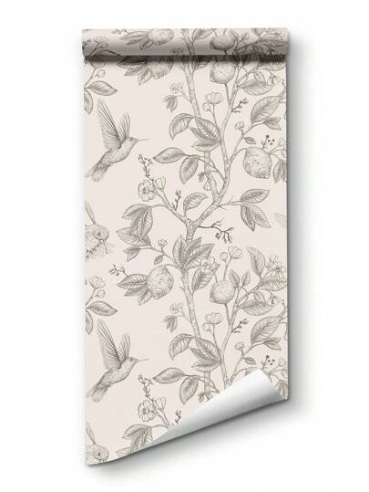 Hummingbird Lemon Tree Peel Stick Wallpaper 44.96cm 6.5/9.8' Removable, Waterproof Vinyl Mural Elegante Home view 4
