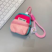 Cute Funny Little Black Person Hanging Bag Phone Case Short Strap Handheld Mini Purse Weird Expression Earphone Case Jeans Waist Bag Card Holder Mini Change Purse Gift For Men And Women Gifts For Mother, Family, Friends, Birthday, Holiday Phone Charm, Phone Chain