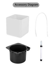 1 Pieza, Maceta con indicador de nivel de agua, Maceta autorriego, Maceta cuadrada con depósito de agua, Maceta cuadrada sin agua, Maceta de vivero, Sistema de riego automático para el jardín, Apto para macetas de interior y exterior