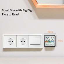 新款数字室内温湿度计液晶显示屏温湿度传感器气象站，适用于家庭、办公室和花园