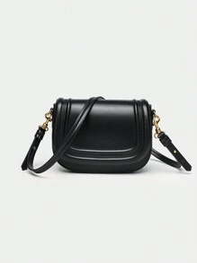 Y2Y 新款女式黑色宽肩带单肩/腋下休闲斜挎包 - 黑色 - 查看 1