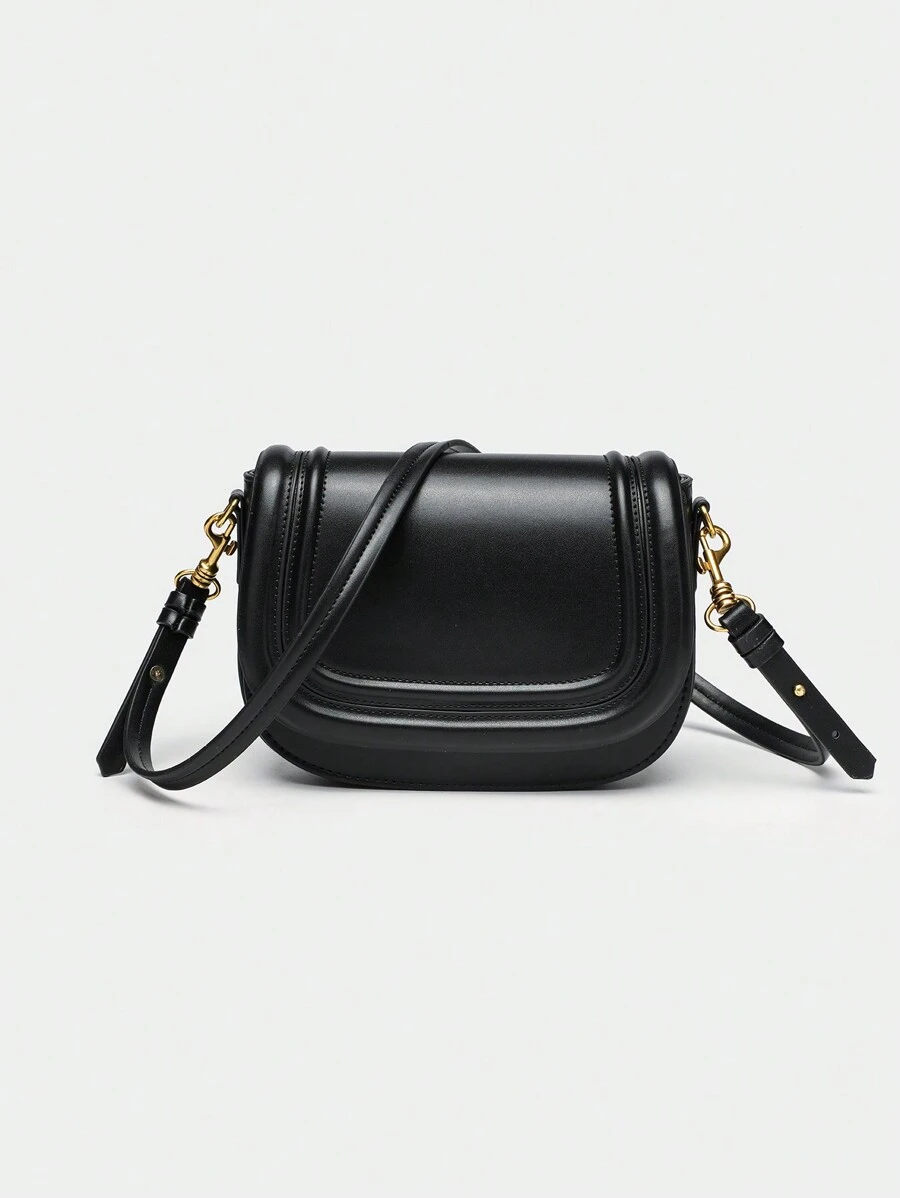 Y2Y 新款女式黑色宽肩带单肩/腋下休闲斜挎包 - 黑色 - 查看 1