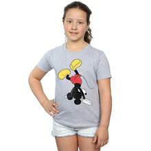 Camiseta de algodón gris deportivo con Mickey Mouse al revés para niñas de Disney - Gris deportivo - Ver 2