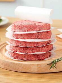 100 件/300 件汉堡肉饼纸衬垫，防油蜡纸，用于肉类冷冻，汉堡肉饼分离器，不粘食品包装 - 彩色 - 查看 2