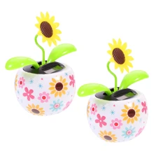 Sunflower Solar Dancing Flower Toys Powered Swinging Animated Dancer Toy Office Desk Car Decoration For - Multicolor - View 3