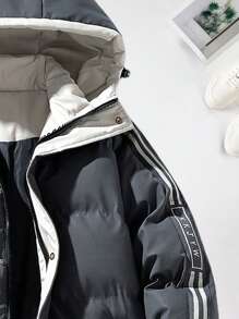 Men's Simple Commuter Casual Padded Padded Coat, Fall/Winter 2024