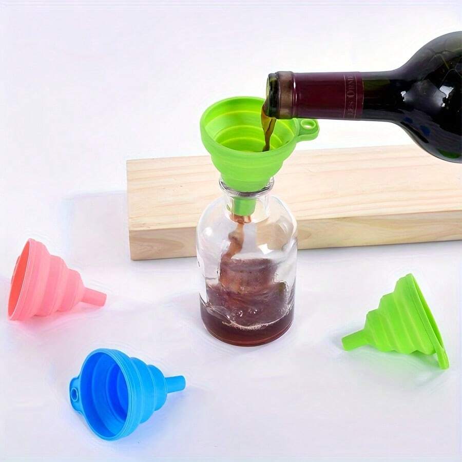 Collapsible Funnel For Filling Bottles, Mini Flexible Silicone Funnel