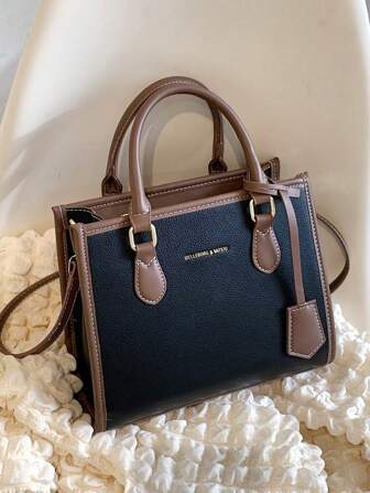 BELLEBORG Vintage Print Handbag With Shoulder Strap, Suitable For Women's Daily Use, Retro Inspired Bag For Women