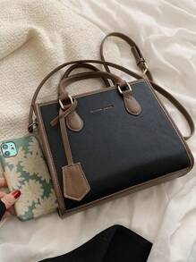 BELLEBORG Bolso de mano con estampado vintage y correa para el hombro, adecuado para el uso diario de las mujeres, bolso inspirado en el estilo retro para mujeres - Negro - Ver 5