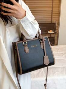 BELLEBORG Bolso de mano con estampado vintage y correa para el hombro, adecuado para el uso diario de las mujeres, bolso inspirado en el estilo retro para mujeres - Negro - Ver 2