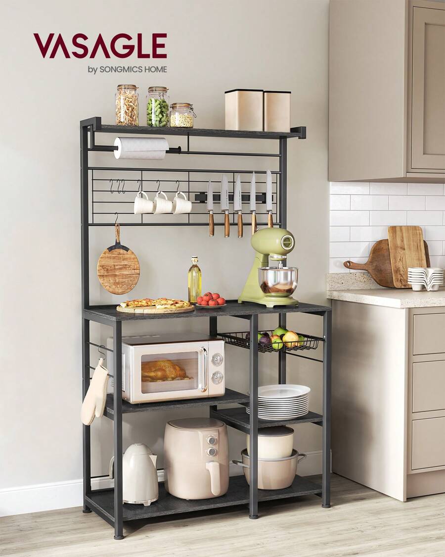 VASAGLE Baker's Racks - Gris foncé - Voir 1