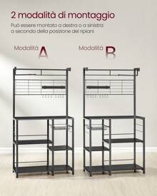 VASAGLE Baker's Racks - Gris foncé - Voir 4
