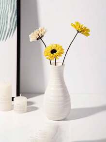 1pc Plastic Flower Vase, Made Of PP Anti-Falling Material, Table Centerpiece Vase, Indoor Decor, Looks Like Ceramic But Is Plastic - Multicolor - View 12