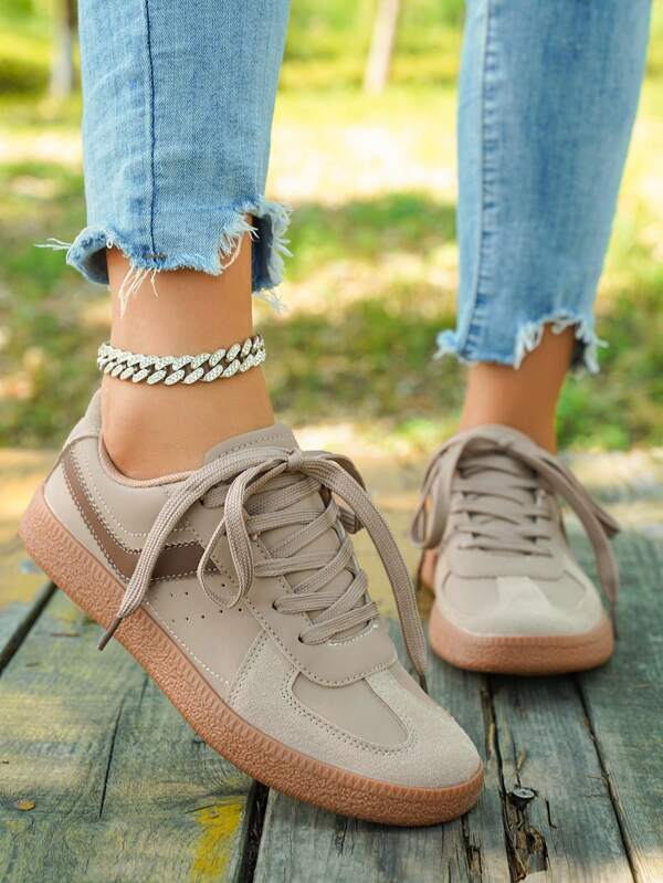 Zapatillas de deporte planas casuales y transpirables para mujeres