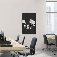 6 件/包黑色软木板，适用于墙壁、办公室、家庭和学校的方形钉板，可用作公告板、视觉板、照片板 - 黑色 30*30 厘米毛毡展示板