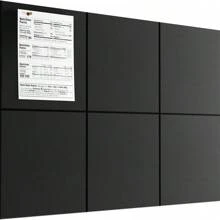 6 件/包黑色软木板，适用于墙壁、办公室、家庭和学校的方形钉板，可用作公告板、视觉板、照片板 - 黑色 30*30 厘米毛毡展示板