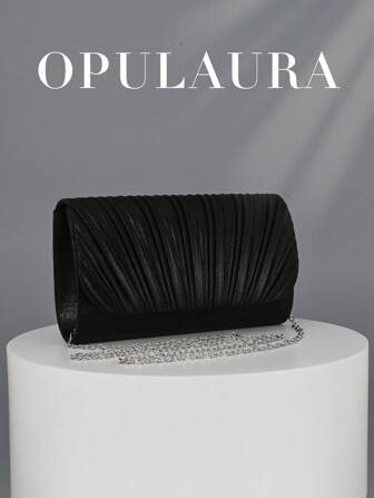 OpulAura 时尚闪亮漆皮手拿包，奢华高端皮革宴会包，金属发光晚宴包，信封链条单肩包，适合正式场合礼服，生日派对，婚礼，礼物，派对包非常适合派对婚礼舞会晚宴/宴会搭配节日派对礼服晚礼服和亮片礼服，与女士派对礼服完美搭配，Tready 派对包，非常适合派对、婚礼、舞会、晚宴/宴会