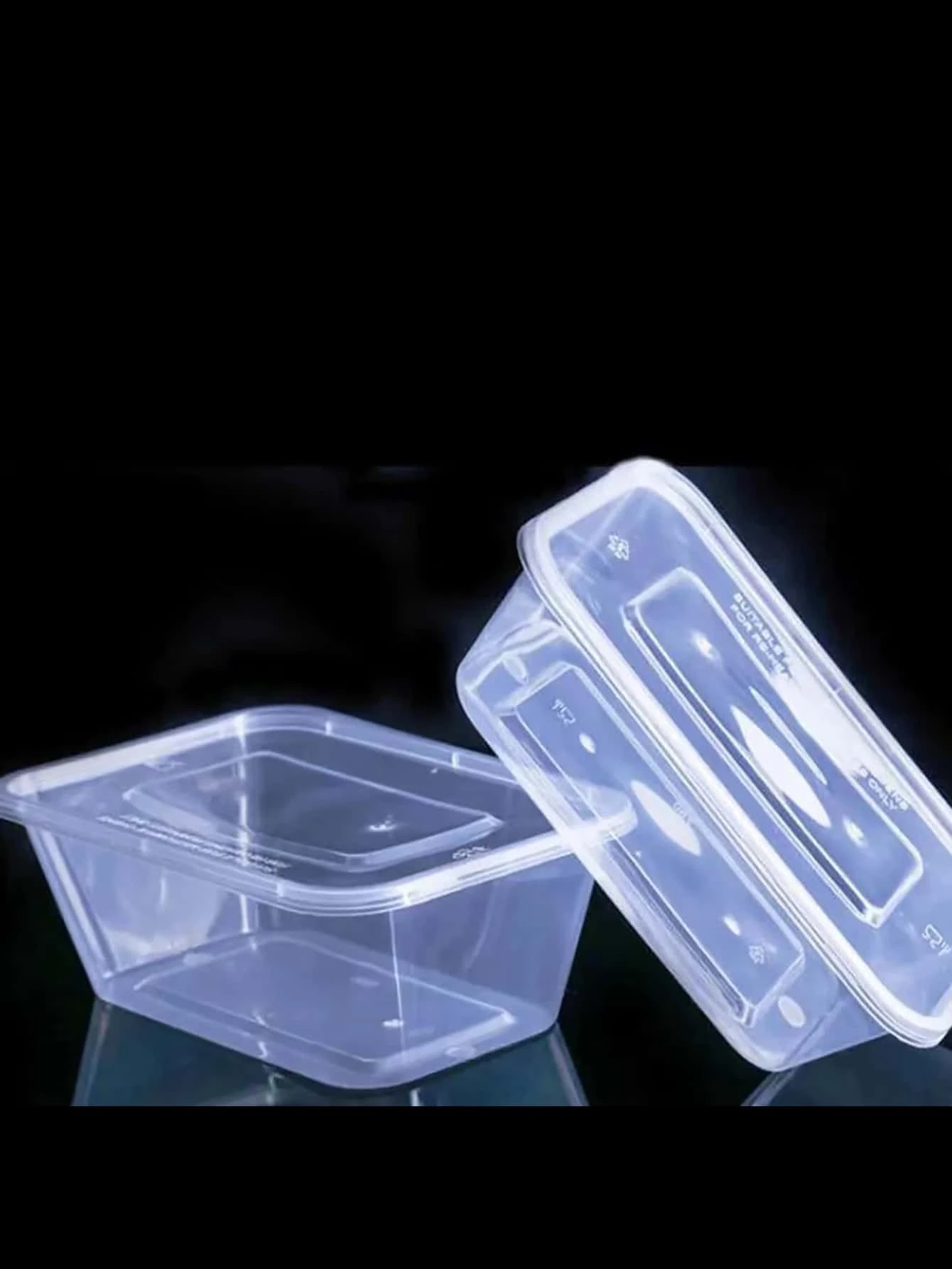 50 peças Caixas de Transporte de Frutas Transparentes Descartáveis