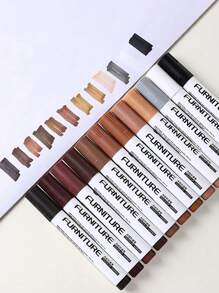 12 Color Furniture Paint Scratch Repair Marker Pen Set With/ Without Pen Sleeve Back To School - Multicolor - View 2