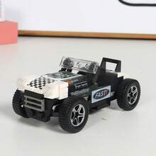 Modellino di auto da corsa con blocchi di montaggio a particelle piccole, auto sportiva e piccolo camion cargo - mattoncini per automobili - Visualizzare 5