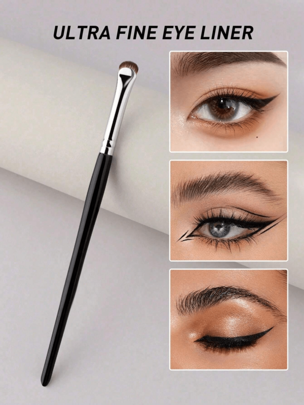 1pc Black Crescent Eyeliner Pen, Precision Eye Makeup Brush, AGY Charm Sharp Fine Eyeliner Makeup Tool, Ultra-Thin Half-Moon Eye Makeup Brush, Draw Eyeliner, Eyelash Outline Makeup Brush