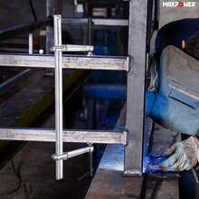 Multifunctional F Clamp, Heavy Duty Welding Clamp, 15 3/4" Double Force Welding Bar Clamp - Max Clamping Force 1200 LBS, Metal Clamp For Welding, Metalworking, Woodworking - 尺寸15 ³/₄" - 查看 6