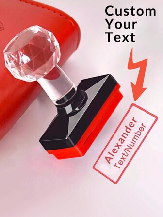 1 sello de contenido personalizable, se puede personalizar con información personal, sello de nombre privado personalizado, multifuncional, ornamental, reutilizable, exquisito, elegante, de alta calidad, colorido, moderno, personalizado, único, regalo ideal para él, regalo ideal para ella, novio, papá, novia, mamá, familia, amigos, salón de té, hogar, jardín, oficina, para aniversarios, para el Día de San Valentín, para el Día de la Madre, para cumpleaños, para el Día del Padre, para graduación, para bodas, para inauguración de la casa, máquinas de estampado personalizadas