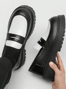 Chaussures habillées pour hommes à bout rond avec semelle épaisse, à lacets, avec surélévation, de style formel, de style britannique, basse, noires ou blanches de mode, décontractées