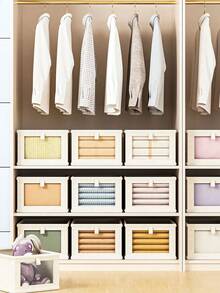 1件装无纺布衣柜收纳袋衣服储物袋包装袋大容量无纺布衣服收纳袋衣服包装盒收纳袋防尘布衣服收纳袋防潮衣服整理袋衣橱 - 米色 - 查看 7