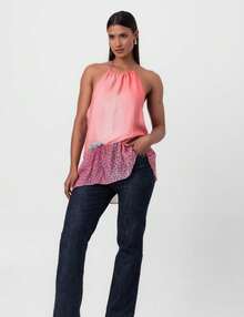 Sweet Tip Gauze Blouse In Tangerine Pequiá - 淺粉色 - 查看 3