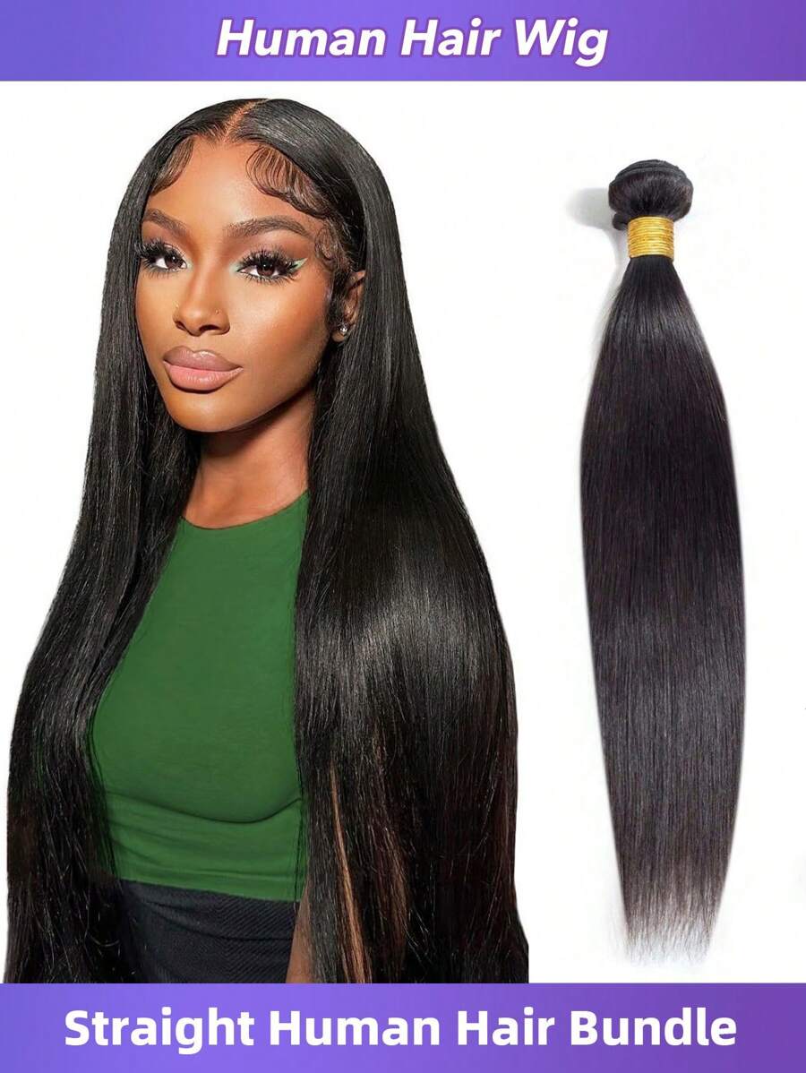 1Pc Pacotes 30 polegadas Cabelo Humano Weave Remy Natural Preto Liso Pacotes Não Processado Brasileiro Virgem Cabelo Humano Extensões Para Mulheres 10-30 Polegadas 90g/Pc