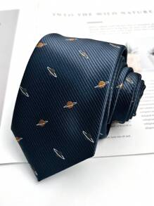 1 件动物印花休闲涤纶领带，轻巧百搭，适合所有季节圣诞节男士领带 - 彩色 - 查看 17