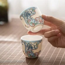 1套中式鎏金雕花玉髓功夫茶具（返校季）