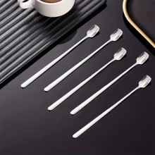 5pcs/Set Stainless Steel Candle Wax Mixing Spoons - 6.69 Inch Long Handle, Convenient For Melting And Making Candle Wax Molds