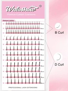 Waloshow 5-16mm, 18-22mm Cartoon Fairy False Eyelashes, 1 Box, Handmade Delicate Pointed Single Lashes, Natural & Realistic, Soft & Lengthening, Suitable For Daily Makeup Or Party Occasions (5-22mm) - D - View 10