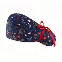 1pc Women's Polyester Cartoon Graffiti Leopard Print Nurse Cap, Rear Hair Cover Design, Tie Up, All-Around Anti-Bacterial And Dust Proof, Suitable For Medical Staff, Veterinarians, Beauty Salons Etc. Halloween - Multicolor - View 18