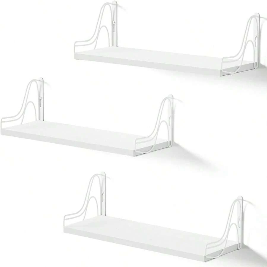 Large Floating Shelves For Wall Book Shelf Set Of 3 With 43.5cm Length