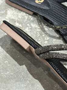 Women's Flats With Shine - 黑色 - 查看 3