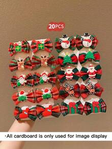 20pcs Christmas Hair Clips, Cute Girls Hair Accessories Suitable For Everyday Wear