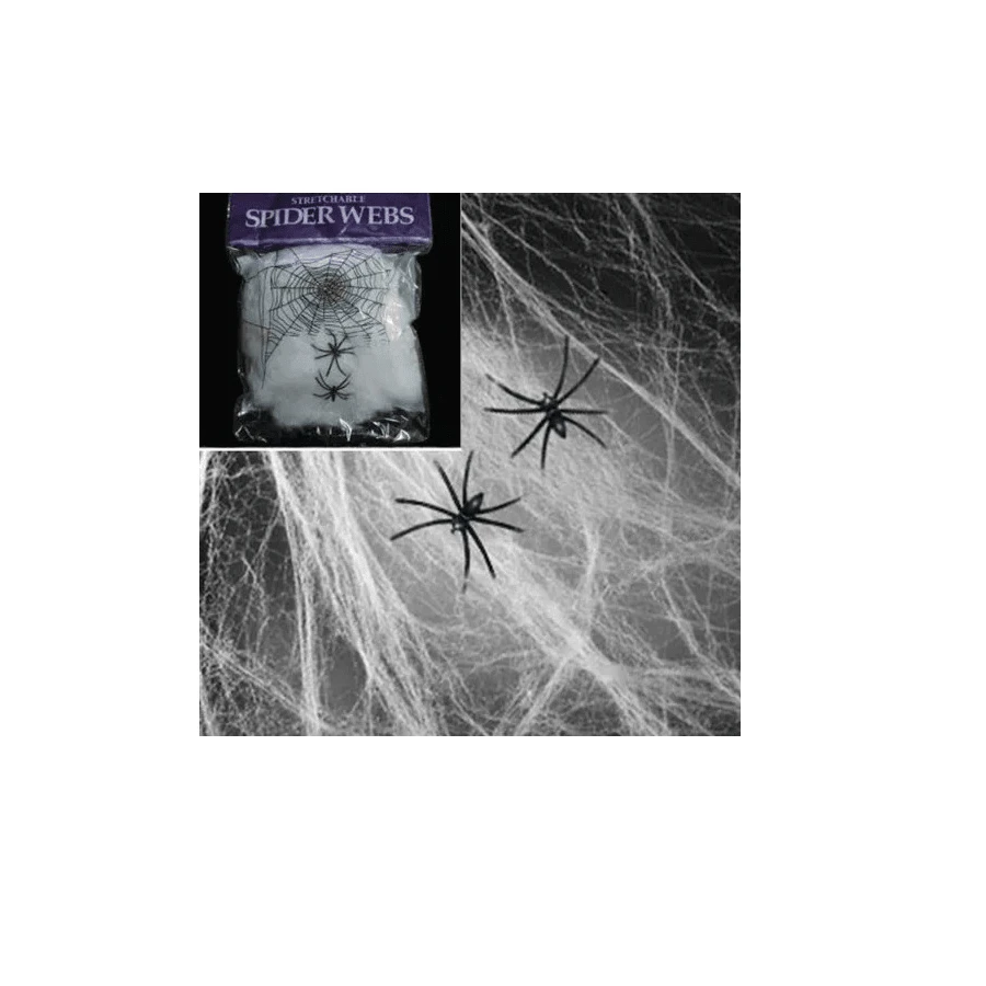 4 Artificial Spider Webs - Halloween - Contains: 04 Webs + 02 Small Spiders - 白色 - 查看 1