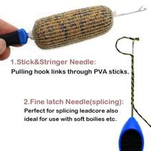 5x Carp Fishing Tool Baiting Needle Stainless Steel Bait Drill Pop Up Boilie Rigs  Splicing Needle Carp Hook Link Making Tools