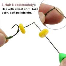 5x Carp Fishing Tool Baiting Needle Stainless Steel Bait Drill Pop Up Boilie Rigs  Splicing Needle Carp Hook Link Making Tools
