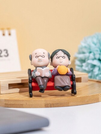 1 Set Of Grandpa & Grandma Seat Micro-Landscape Bonsai Home Decoration Ornament Best