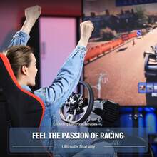 Minneer Driving Simulator Cockpit With Monitor Stand & Red Seat Fit For G923 G920 T500,T3PA/TGT,Racing Bracket Steering Wheel Stand Stable & Strong,Wheel And Pedals Not Included - Red - View 8