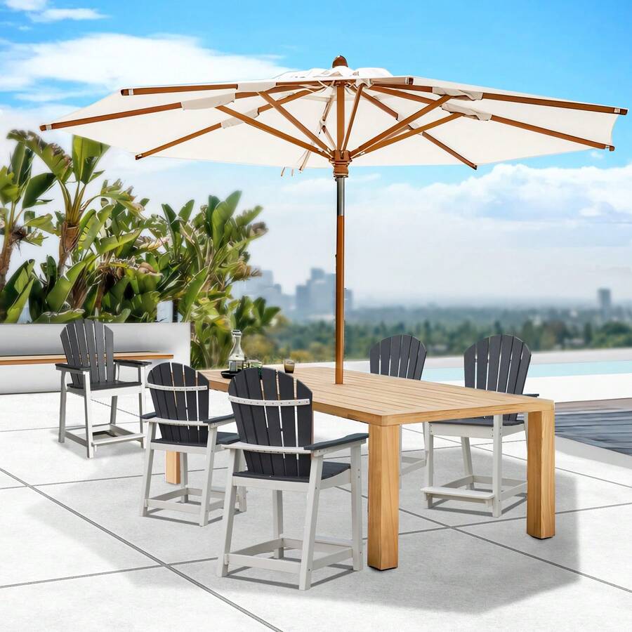 All Weather Sturdy Tall Adirondack Chair With Low Maintenance,Outdoor