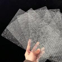 6pcs Floral Texture Stamp, Soft Polymer Clay Imprint Stamp Set - Clear - View 8