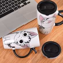 Taza Para Café Lindo Gato Gatito Chi De Cerámica Con Tapa - Multicolor - Ver 10