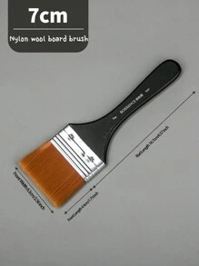 Pennelli in nylon con setole larghe e manico in legno per pittura ad acrilico, olio e acquerello, articoli di cancelleria per l'arte, per il ritorno a scuola