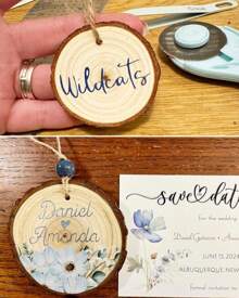 COSANSYS 60 Pcs Natural Wood Slices 5-6cm Unfinished Predrilled Log Discs Wooden Circles With Natural Jute Twine For DIY Crafts Christmas Decorations Ornaments - Brown - View 3